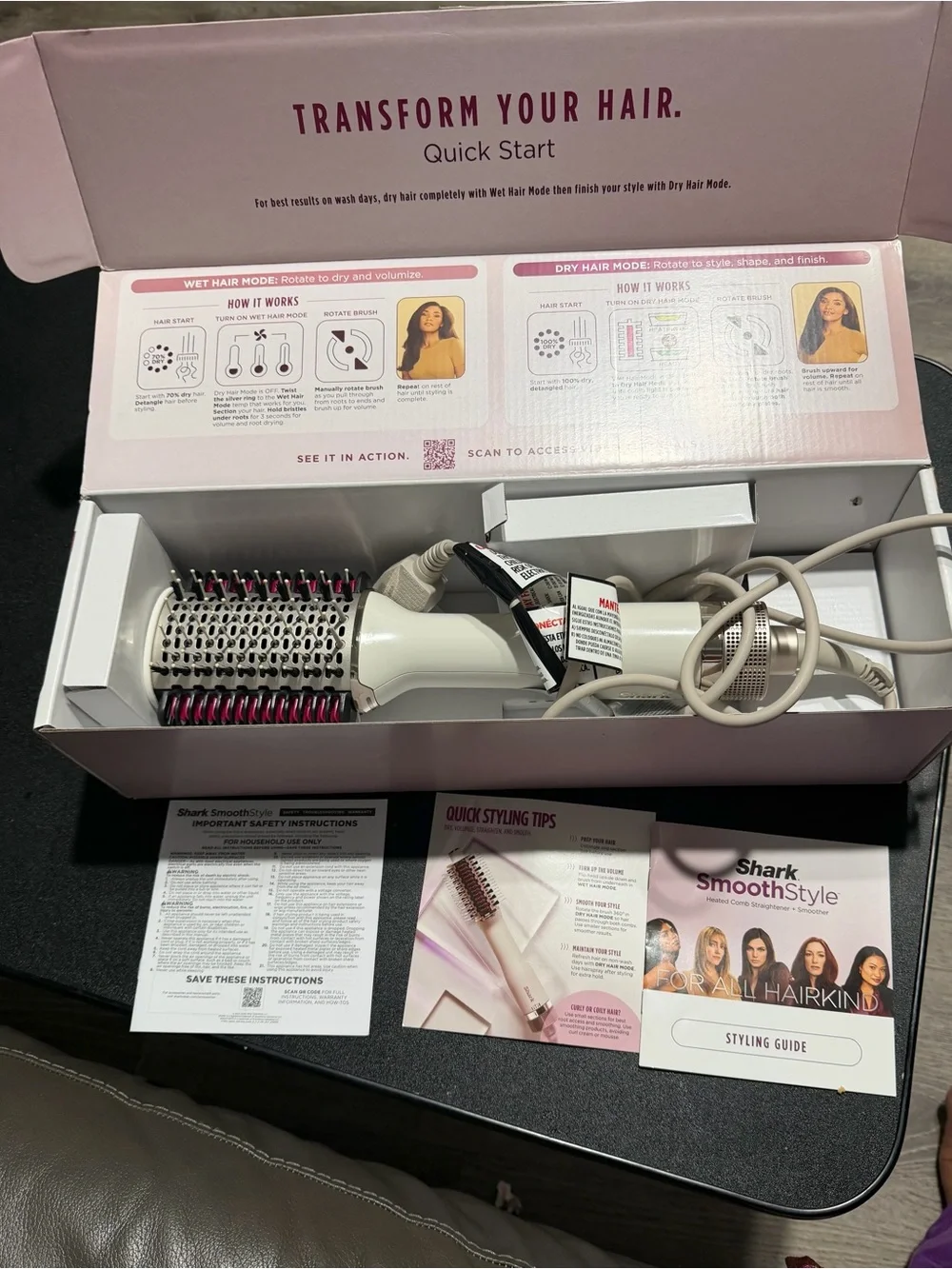 All Hair Heated Comb Styler - Plum